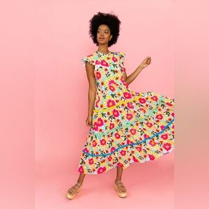 Crosby by Mollie Burch Floral Ruffle Maxi Dress